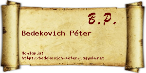 Bedekovich Péter névjegykártya
